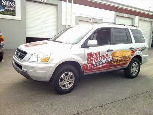 vehicle lettering and decals in Alpharetta GA